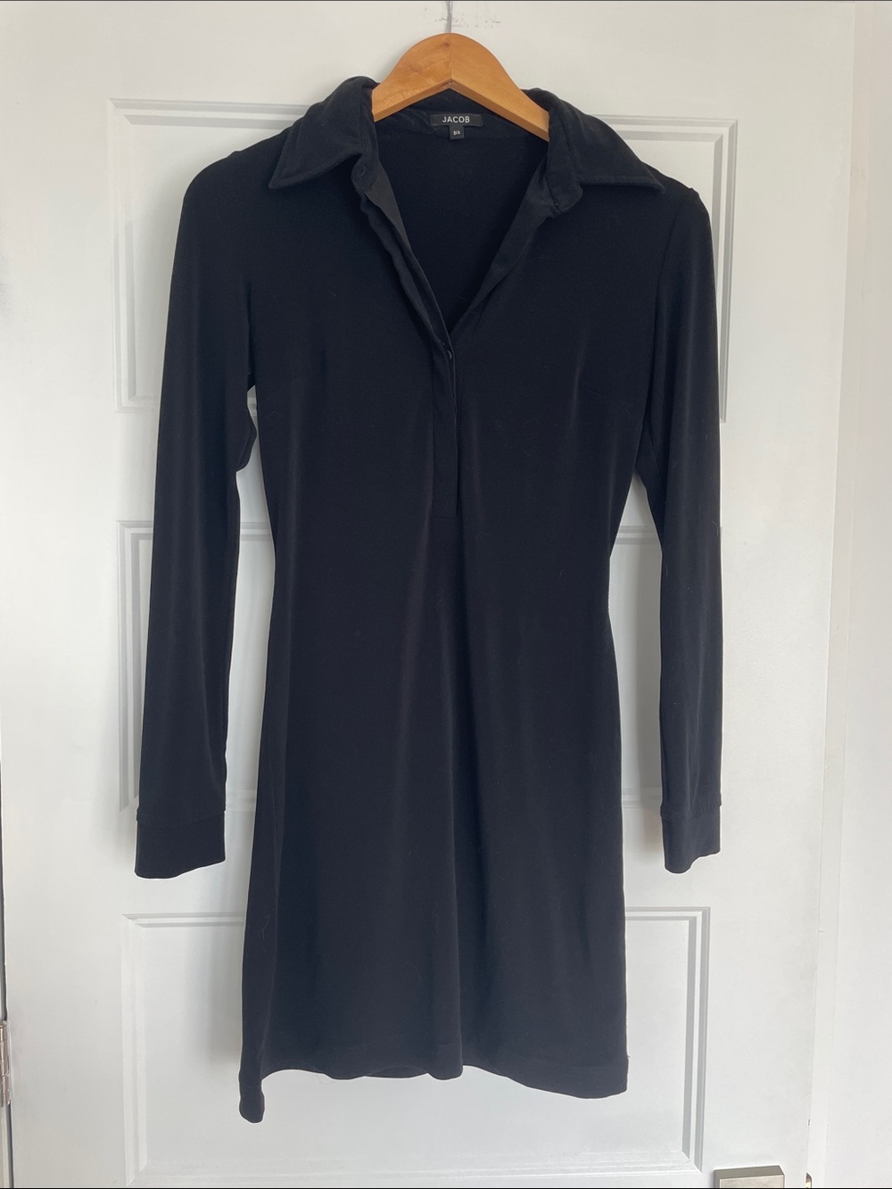 Jacob Black Long-Sleeve Polo Shirt Dress